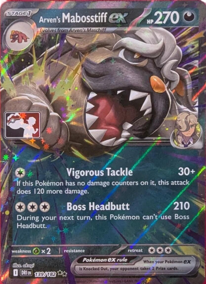 Arven's Mabosstiff ex (139/182) [Prize Pack Series Eight] | Chromatic Games