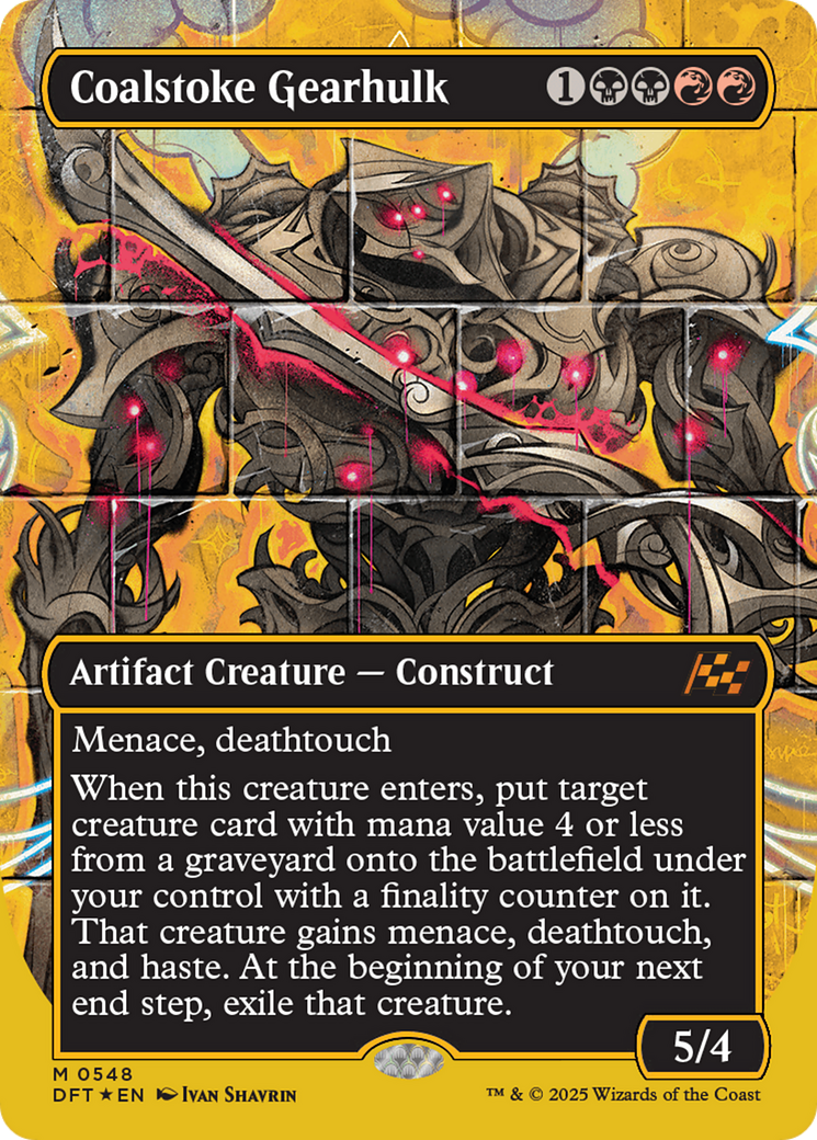 Coalstoke Gearhulk (Borderless) (First-Place Foil) [Aetherdrift] | Chromatic Games
