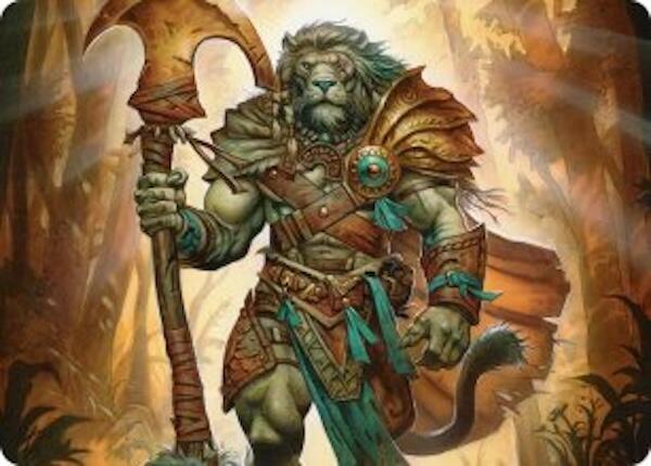 Ajani, Outland Chaperone Art Card [Lorwyn Eclipsed Art Series] | Chromatic Games