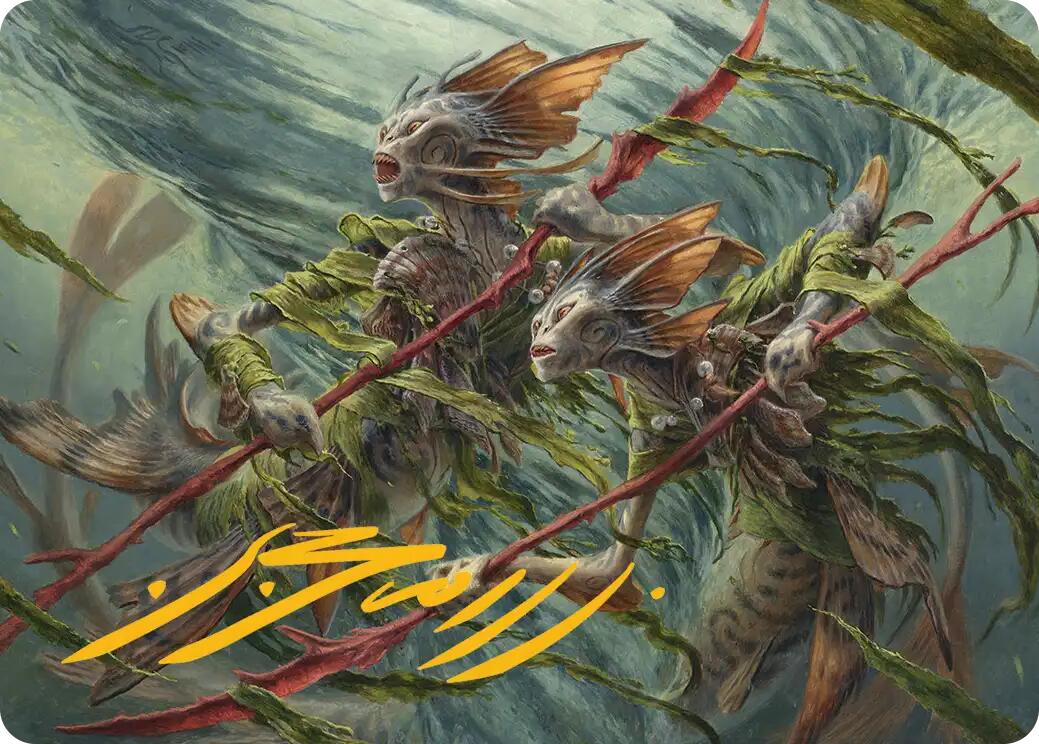 Champions of the Shoal Art Card (Gold-Stamped Signature) [Lorwyn Eclipsed Art Series] | Chromatic Games