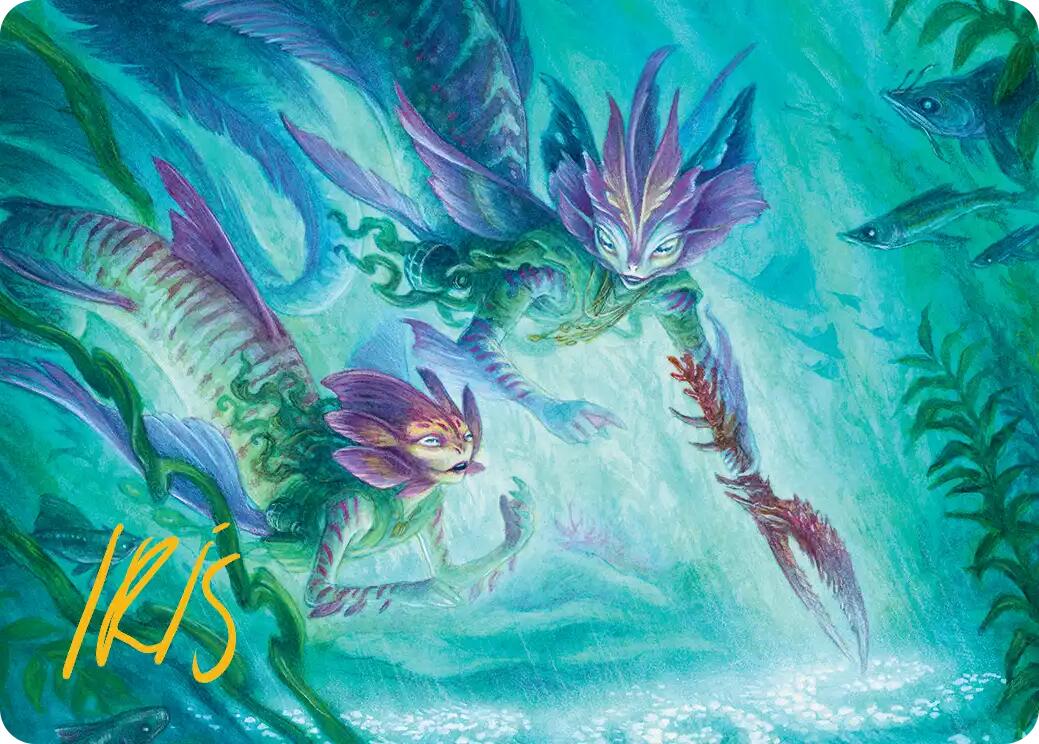 Silvergill Mentor Art Card (Gold-Stamped Signature) [Lorwyn Eclipsed Art Series] | Chromatic Games