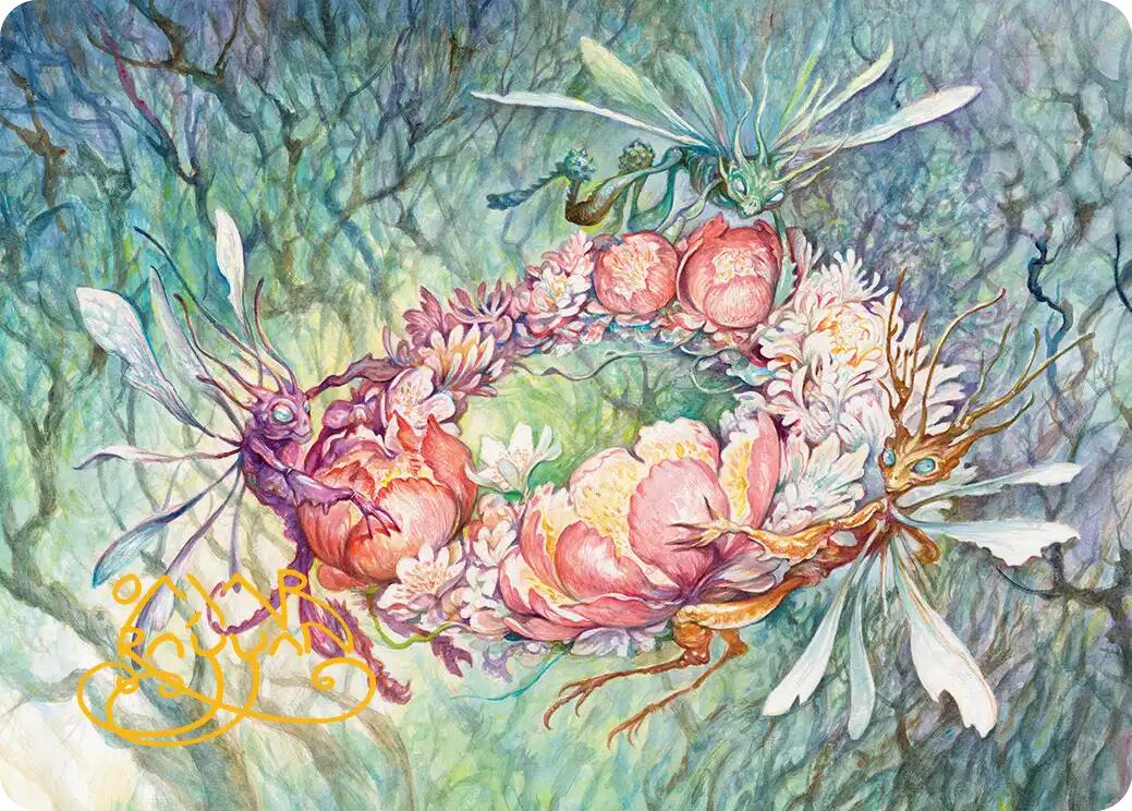 Grave Venerations Art Card (Gold-Stamped Signature) [Lorwyn Eclipsed Art Series] | Chromatic Games