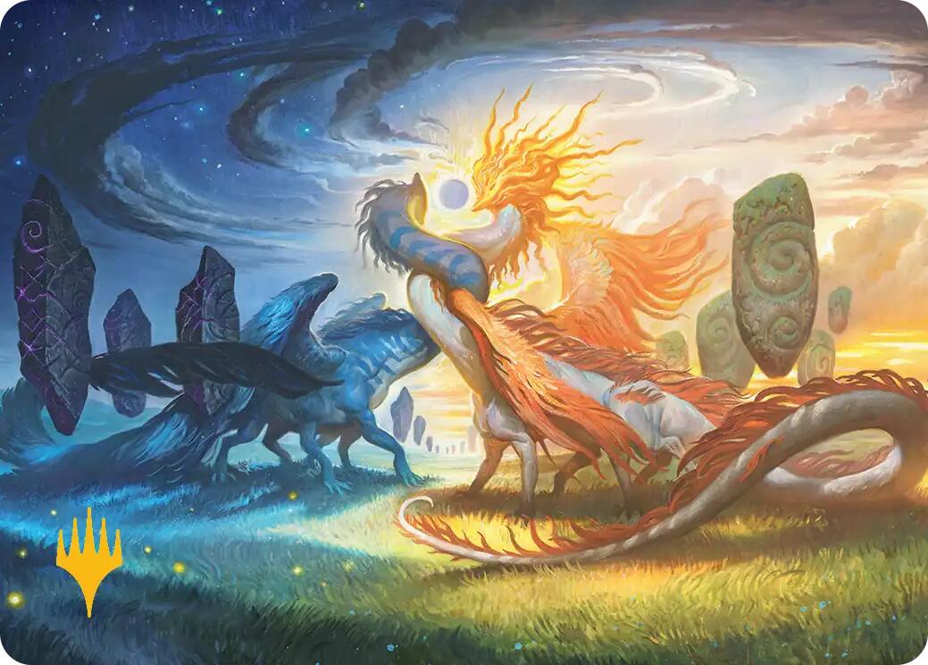 Celestial Reunion Art Card (19/54) (Gold-Stamped Planeswalker Symbol) [Lorwyn Eclipsed Art Series] | Chromatic Games
