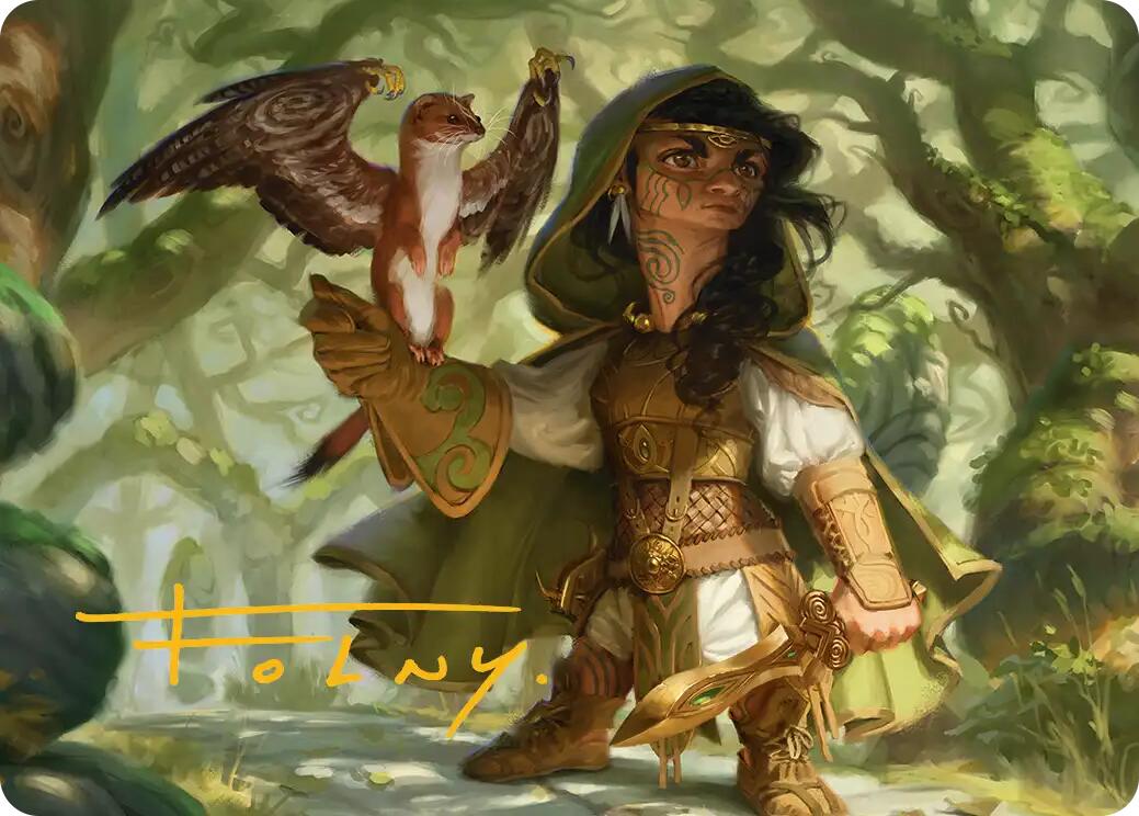 Crossroads Watcher Art Card (Gold-Stamped Signature) [Lorwyn Eclipsed Art Series] | Chromatic Games