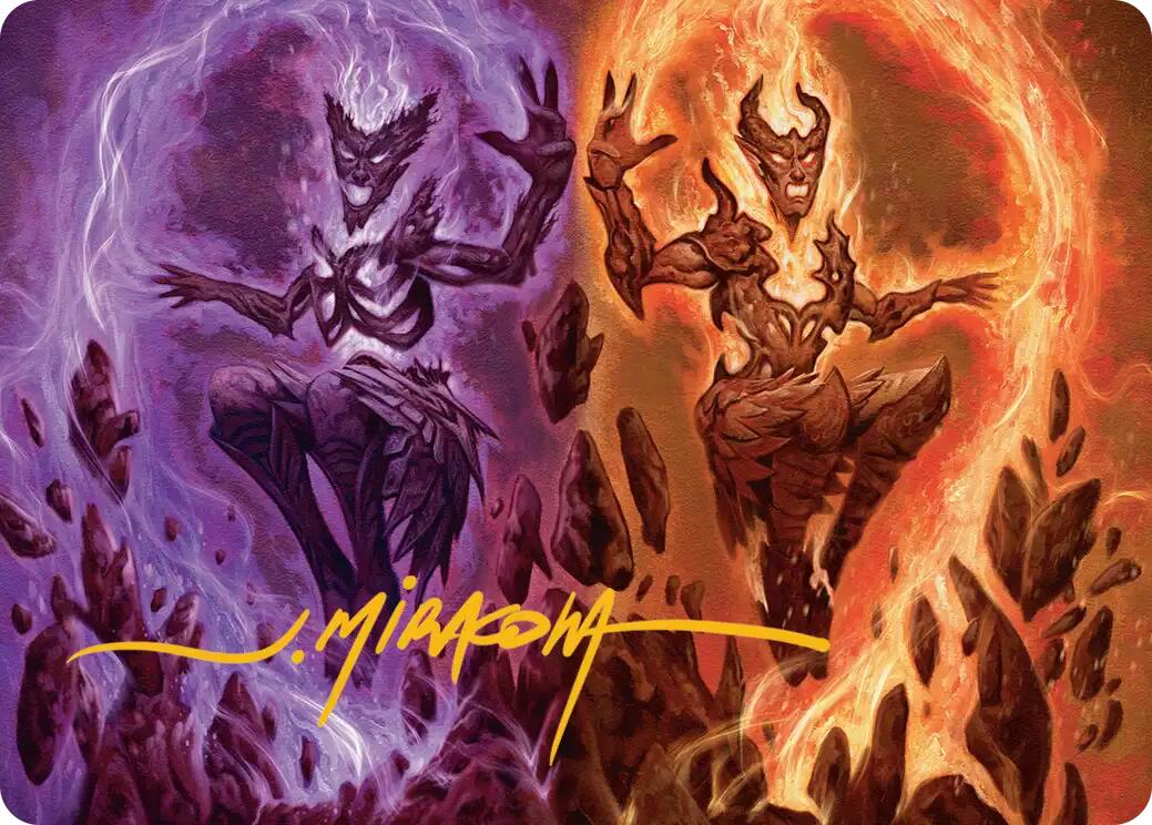 Fire Covenant Art Card (Gold-Stamped Signature) [Lorwyn Eclipsed Art Series] | Chromatic Games