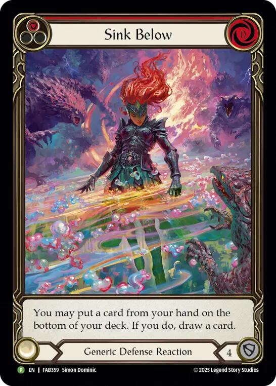 Sink Below (Red) [FAB359] (Promo)  Rainbow Foil | Chromatic Games