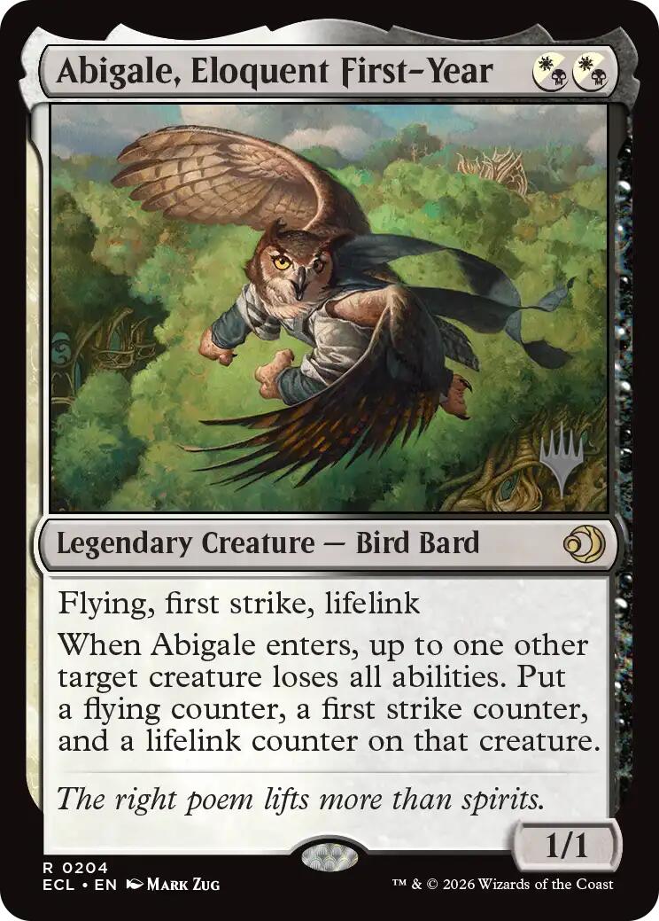 Abigale, Eloquent First-Year [Lorwyn Eclipsed Promos] | Chromatic Games