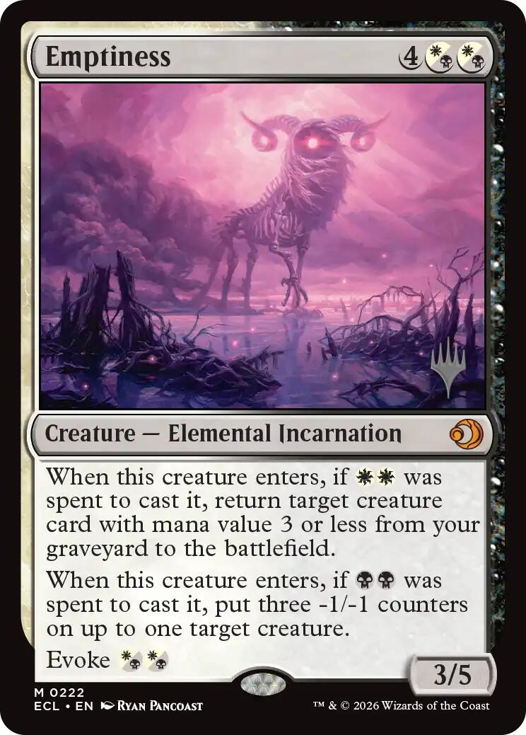 Emptiness [Lorwyn Eclipsed Promos] | Chromatic Games