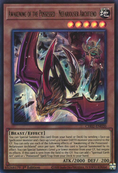 Awakening of the Possessed - Nefariouser Archfiend [CH02-EN020] Ultra Rare | Chromatic Games