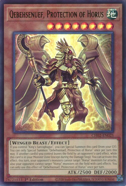 Qebehsenuef, Protection of Horus [CH02-EN025] Ultra Rare | Chromatic Games