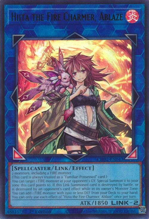 Hiita the Fire Charmer, Ablaze [CH02-EN043] Ultra Rare | Chromatic Games