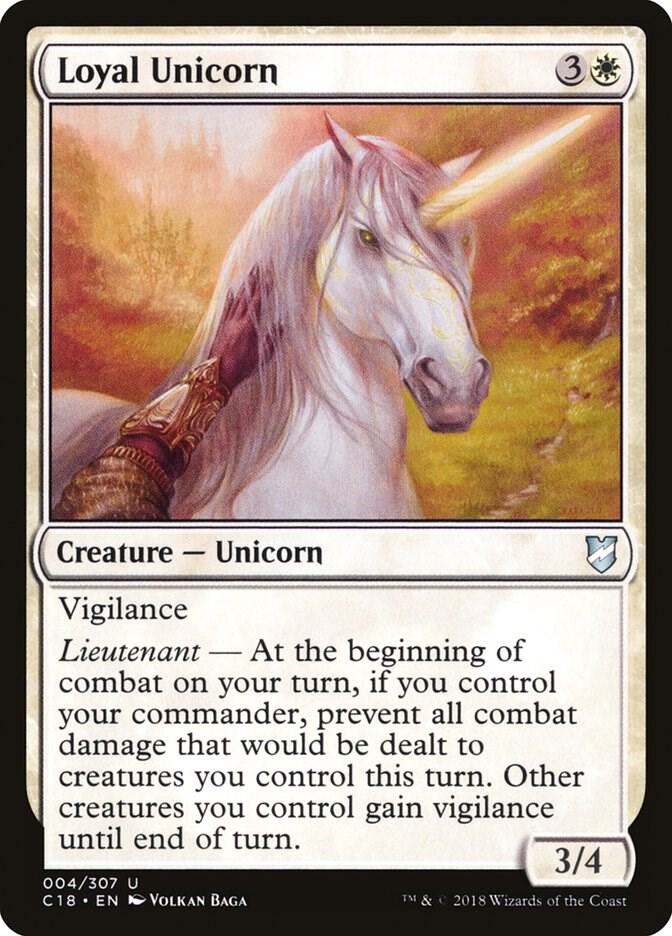 Loyal Unicorn 4/307 (Commander 2018)  | Chromatic Games