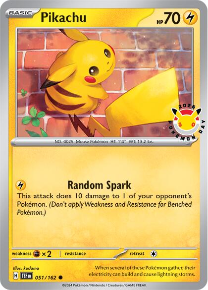 Pikachu (051/162) (Pokemon Day 2026) [Miscellaneous Cards] | Chromatic Games