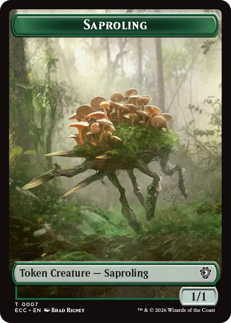 Saproling // The Monarch Double-Sided Token [Lorwyn Eclipsed Tokens] | Chromatic Games