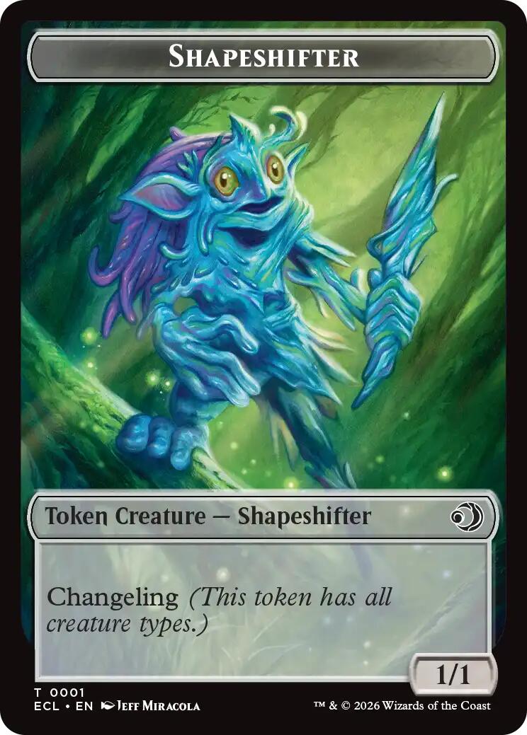 Treasure // Shapeshifter Double-Sided Token [Lorwyn Eclipsed Tokens] | Chromatic Games