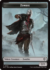 Zombie // Elf Warrior Double-Sided Token [Lorwyn Eclipsed Tokens] | Chromatic Games