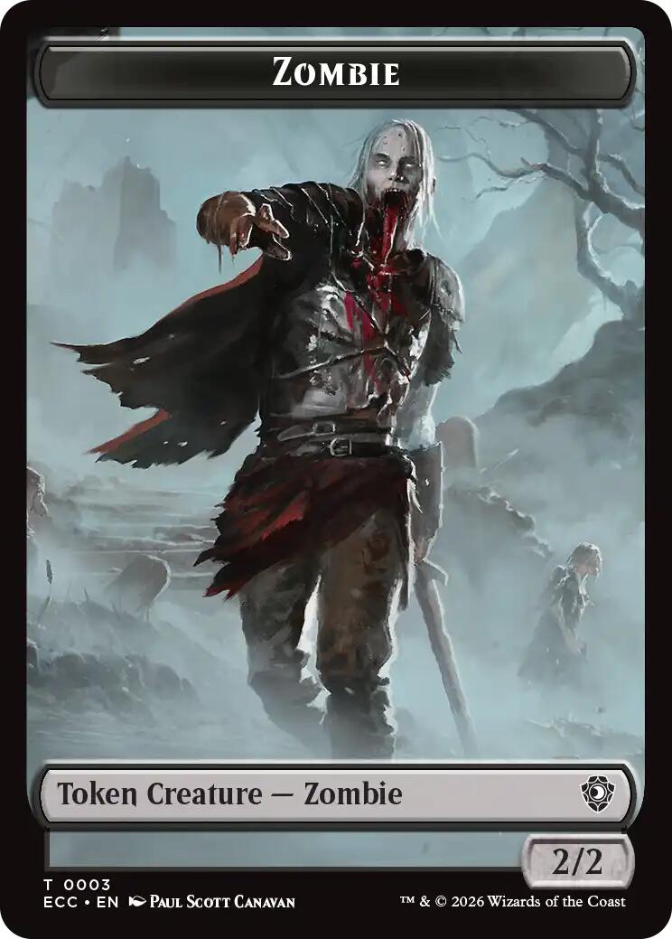 Zombie // Snake Double-Sided Token [Lorwyn Eclipsed Tokens] | Chromatic Games