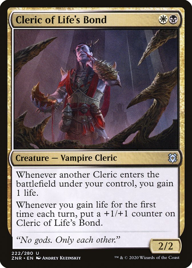 Cleric of Life's Bond 222/280 (Zendikar Rising)  | Chromatic Games