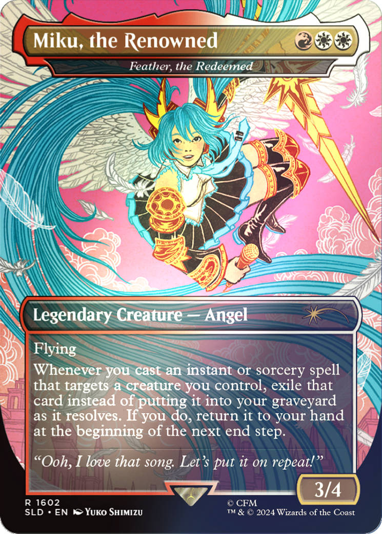 Miku, the Renowned - Feather, the Redeemed (Rainbow Foil) [Secret Lair Drop Series] | Chromatic Games