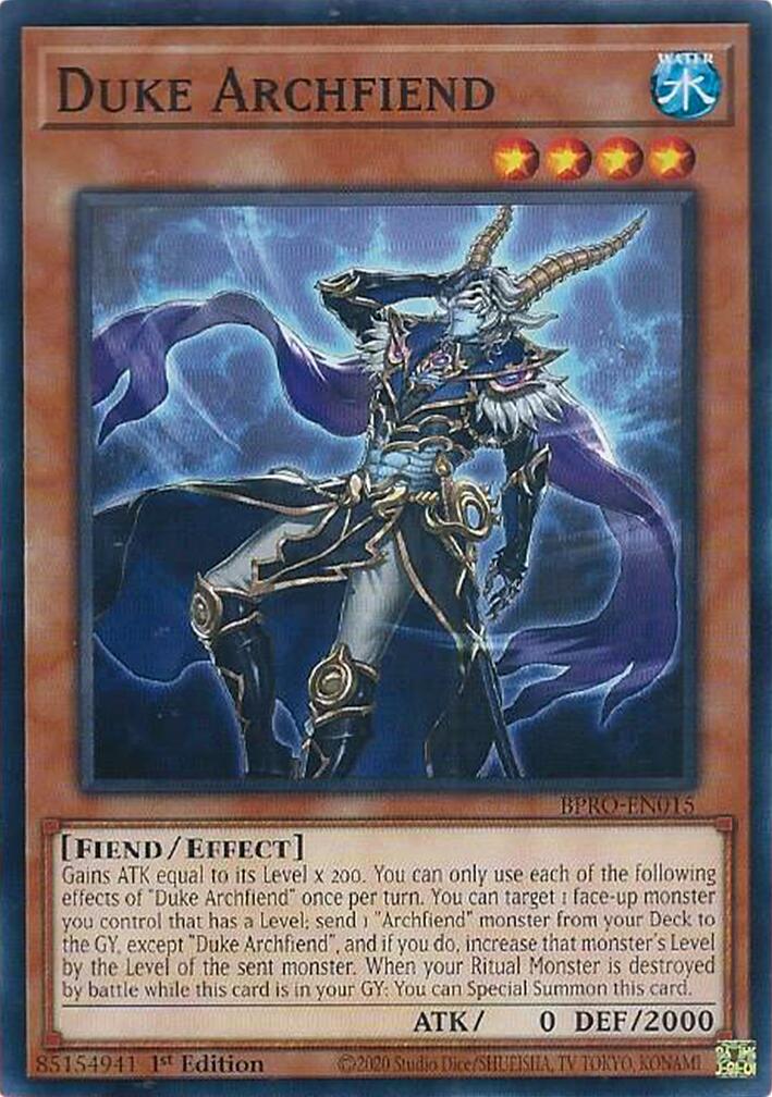 Duke Archfiend [BPRO-EN015] Common | Chromatic Games