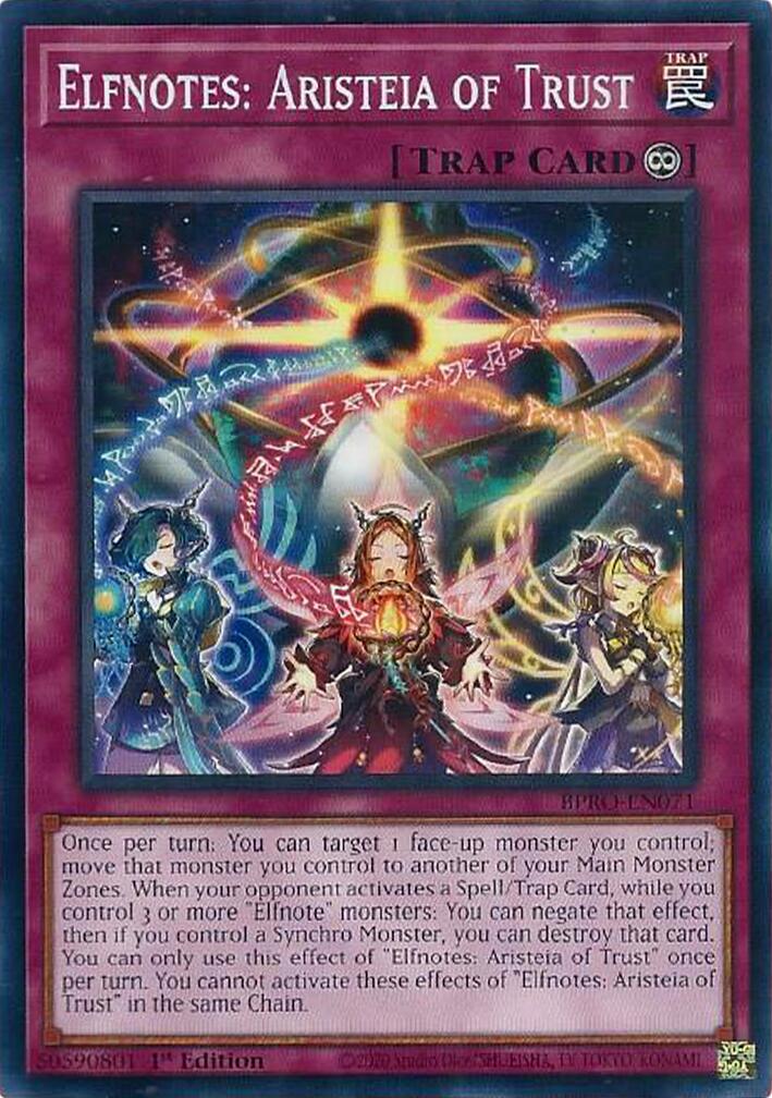 Elfnotes: Aristeia of Trust [BPRO-EN071] Common | Chromatic Games