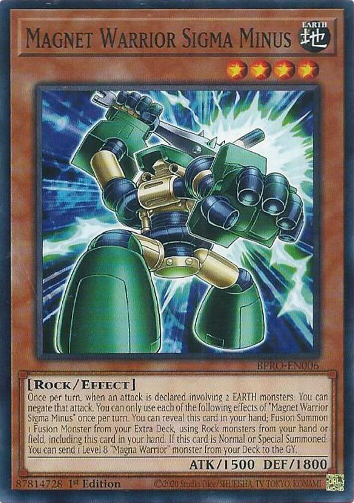 Magnet Warrior Sigma Minus [BPRO-EN006] Common | Chromatic Games
