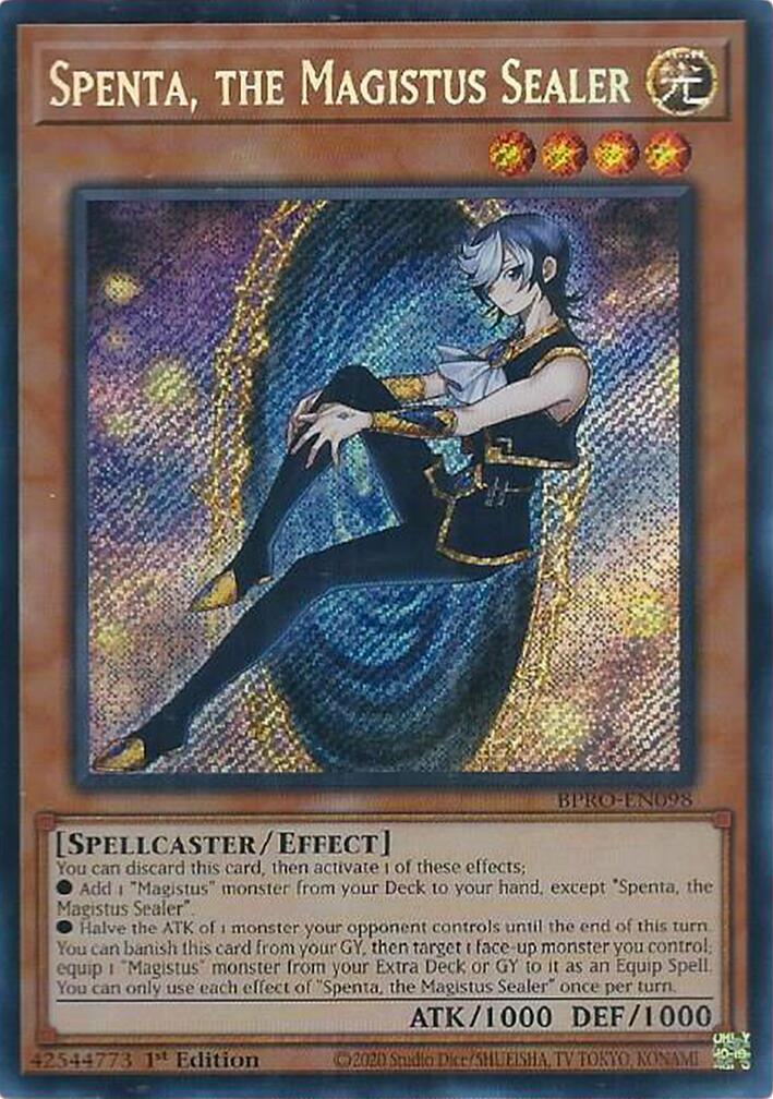 Spenta, the Magistus Sealer [BPRO-EN098] Secret Rare | Chromatic Games