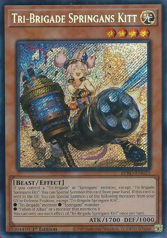 Tri-Brigade Springans Kitt [BPRO-EN025] Secret Rare | Chromatic Games