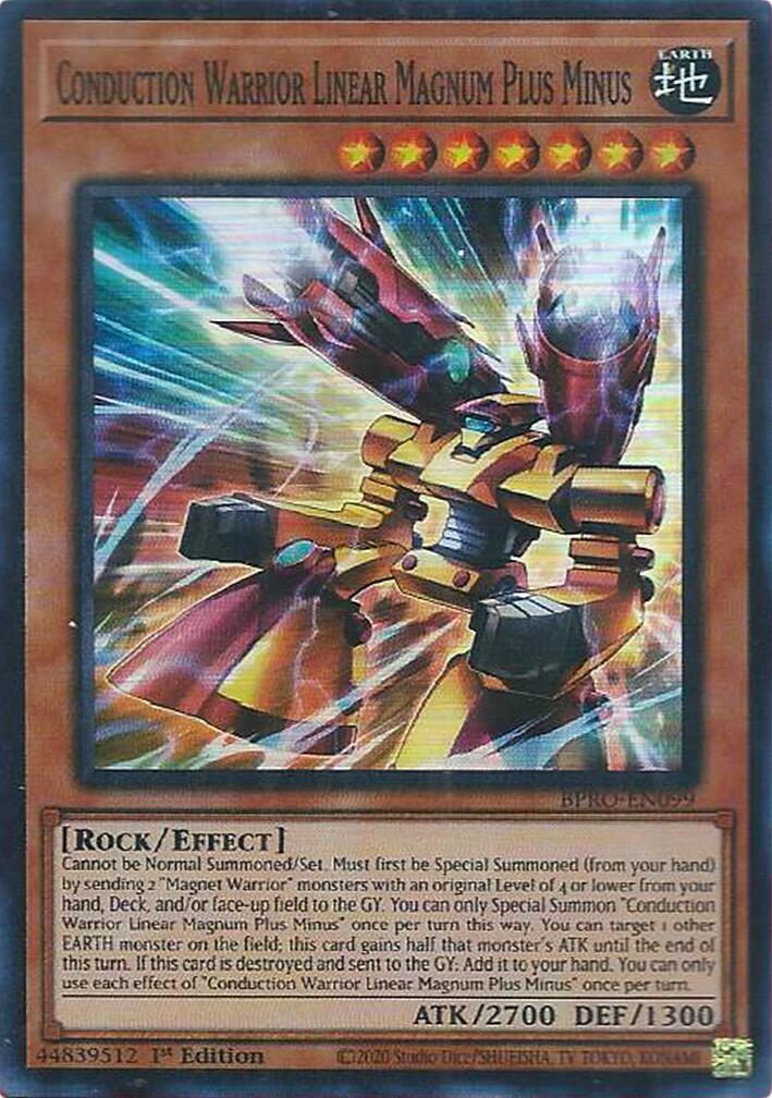 Conduction Warrior Linear Magnum Plus Minus [BPRO-EN099] Super Rare | Chromatic Games