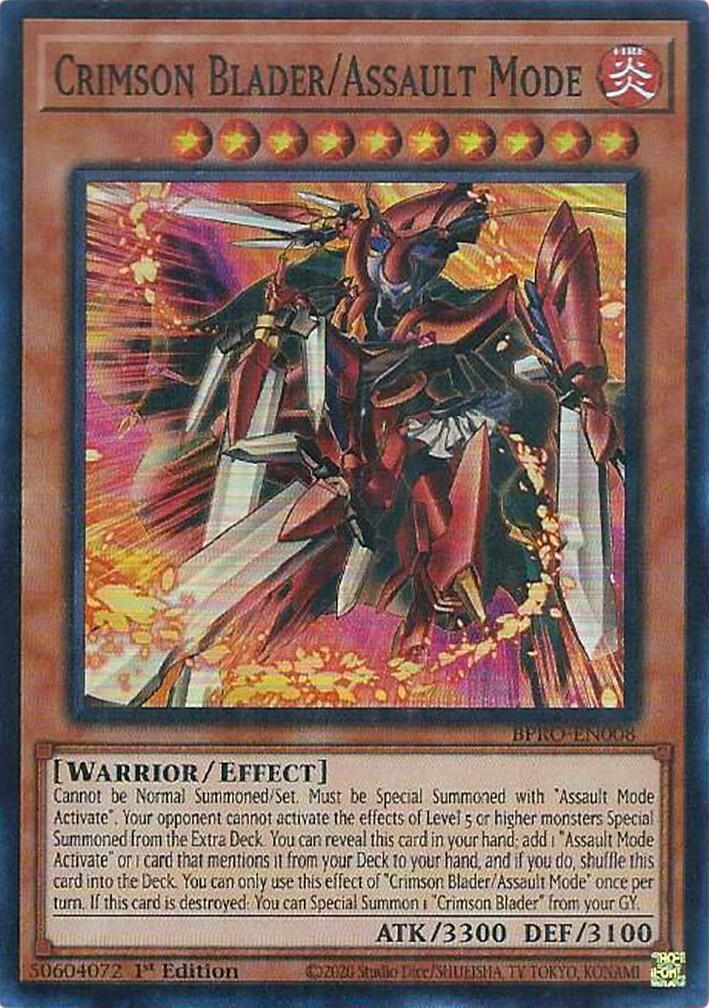 Crimson Blader/Assault Mode [BPRO-EN008] Super Rare | Chromatic Games