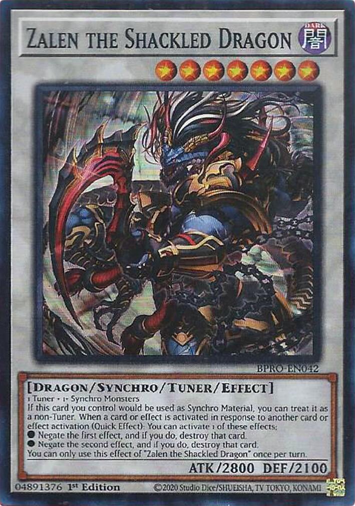 Zalen the Shackled Dragon [BPRO-EN042] Super Rare | Chromatic Games