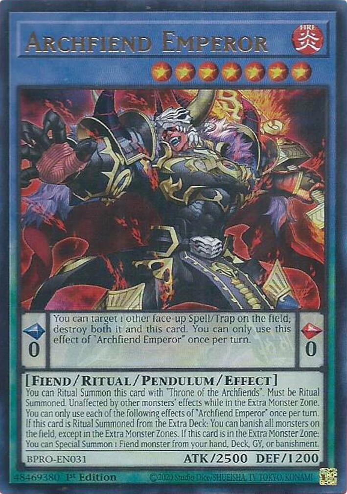 Archfiend Emperor [BPRO-EN031] Ultra Rare | Chromatic Games