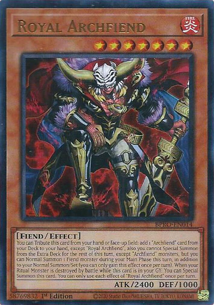 Royal Archfiend [BPRO-EN014] Ultra Rare | Chromatic Games