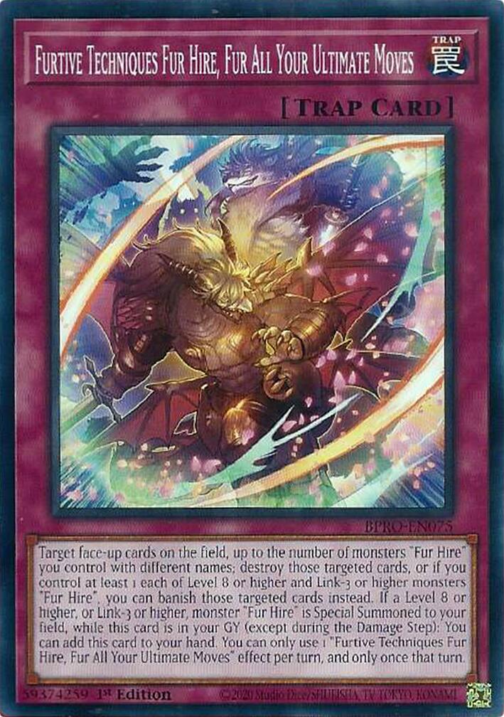 Furtive Techniques Fur Hire, Fur All Your Ultimate Moves [BPRO-EN075] Common | Chromatic Games