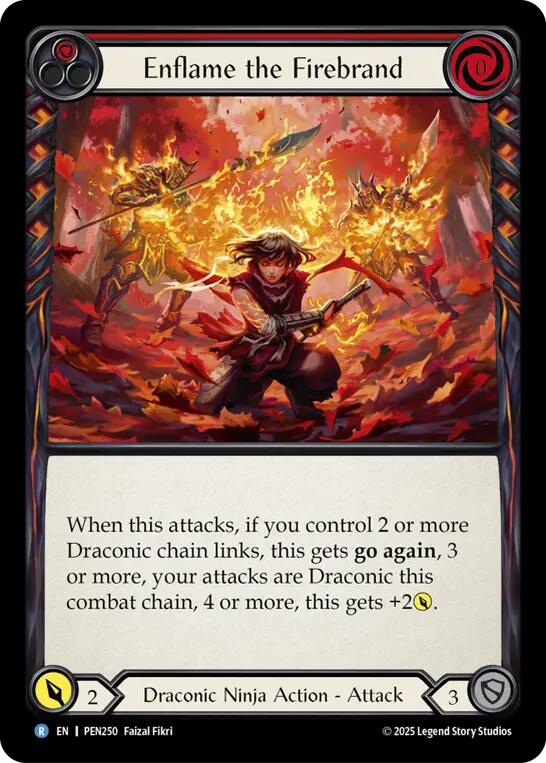 Enflame the Firebrand [PEN250] (Compendium of Rathe)  Rainbow Foil | Chromatic Games