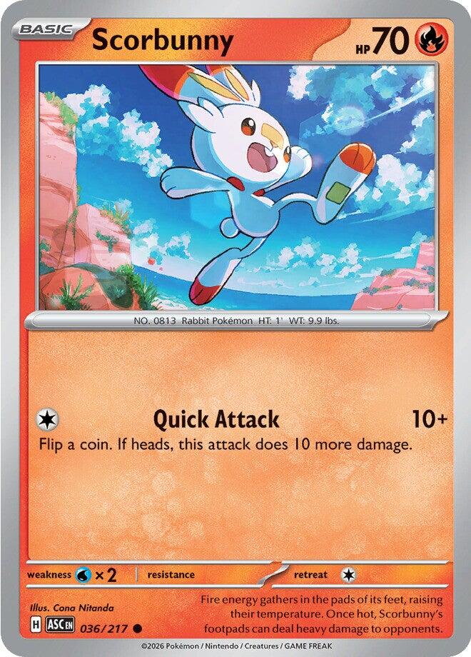 Scorbunny (036/217) [Mega Evolution: Ascended Heroes] | Chromatic Games