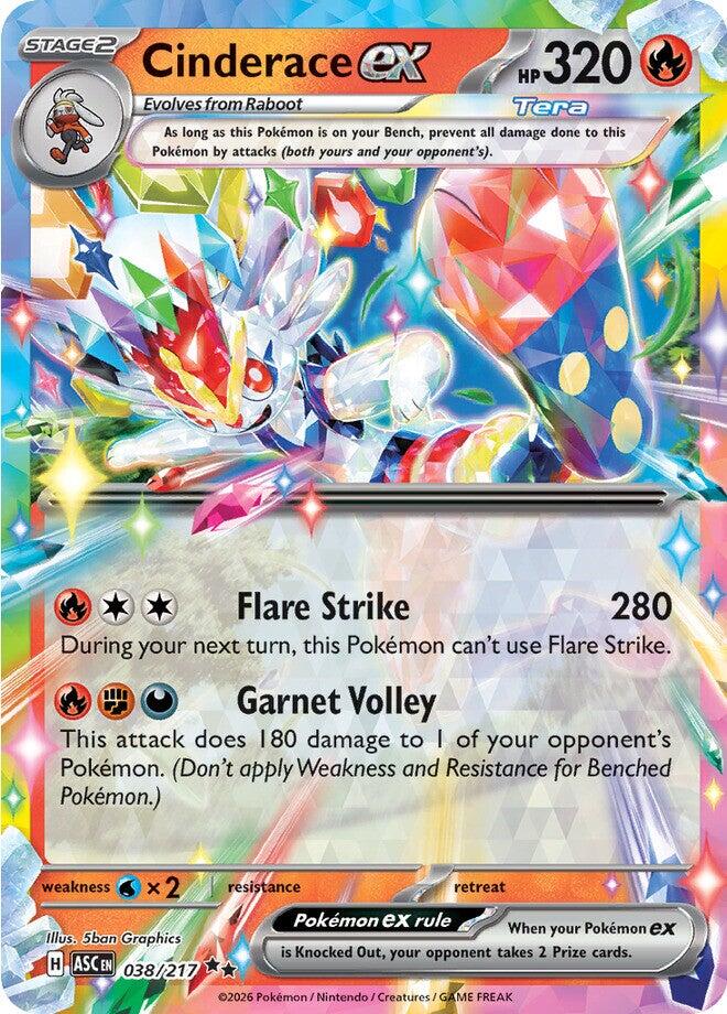 Cinderace ex (038/217) [Mega Evolution: Ascended Heroes] | Chromatic Games