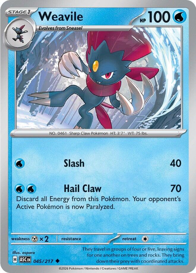Weavile (045/217) [Mega Evolution: Ascended Heroes] | Chromatic Games