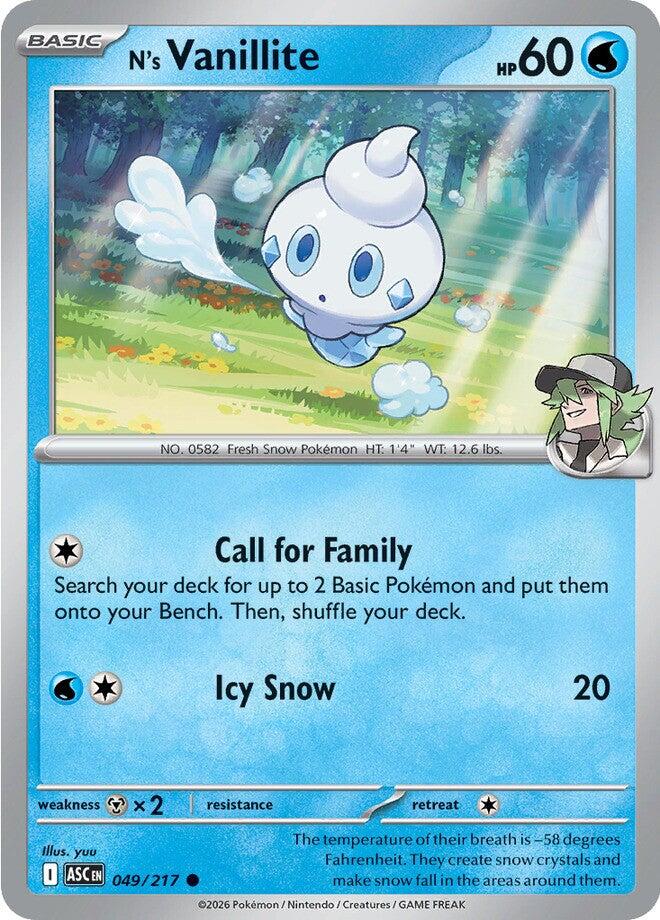 N's Vanillite (049/217) [Mega Evolution: Ascended Heroes] | Chromatic Games