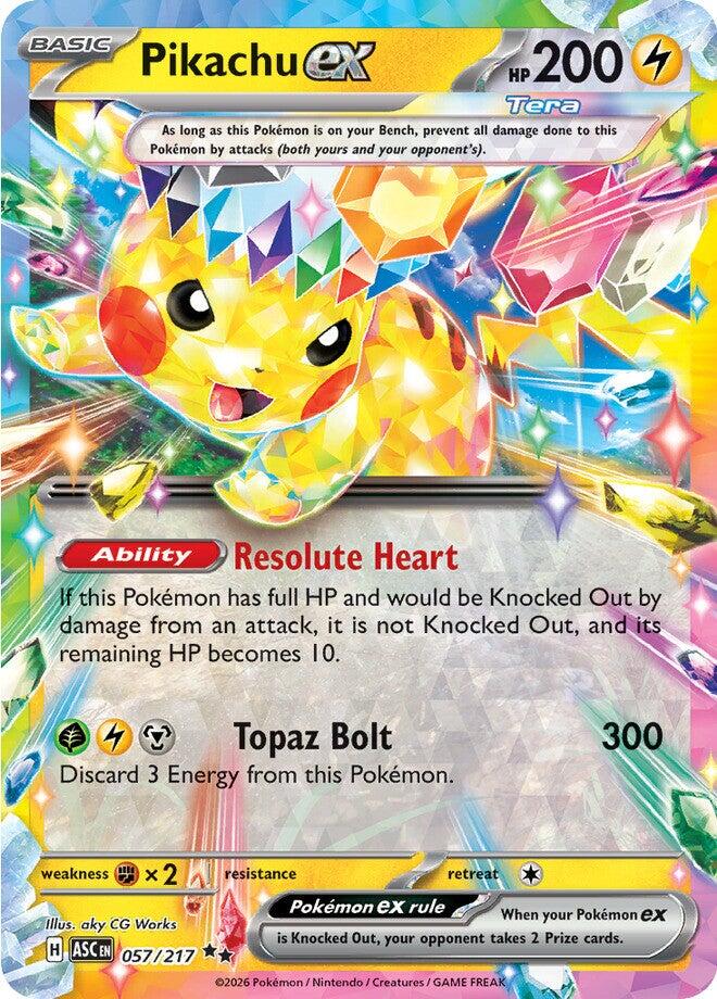 Pikachu ex (057/217) [Mega Evolution: Ascended Heroes] | Chromatic Games
