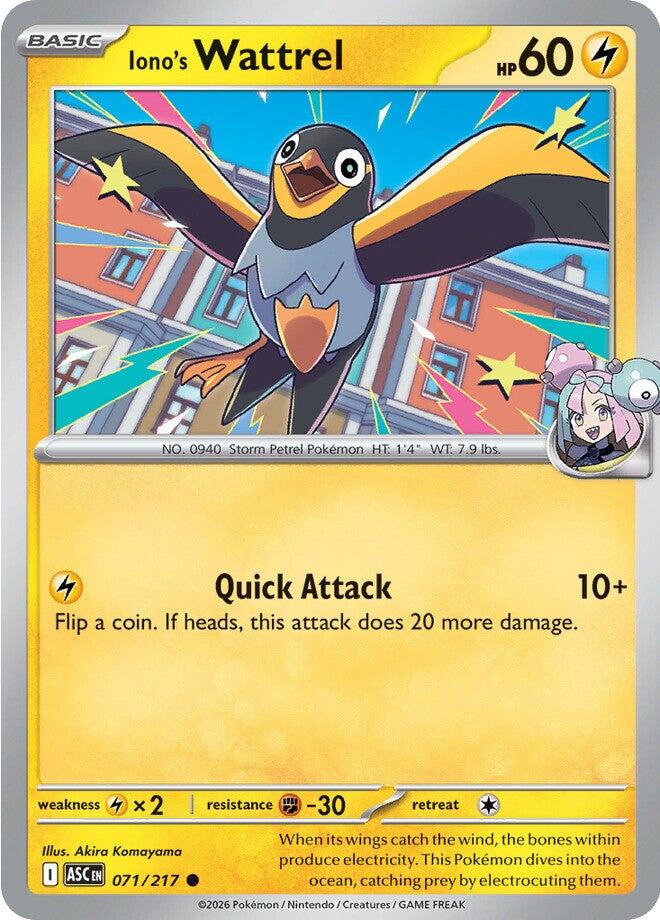 Iono's Wattrel (071/217) [Mega Evolution: Ascended Heroes] | Chromatic Games