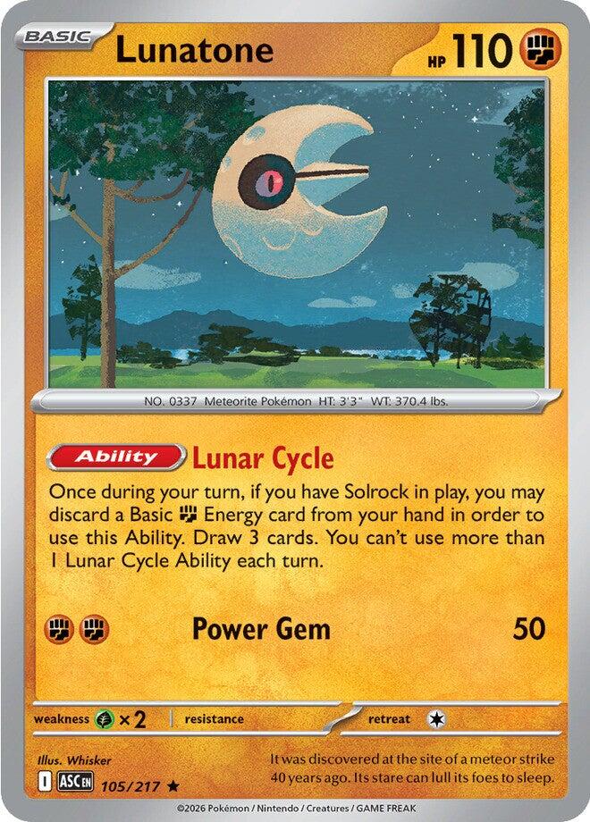 Lunatone (105/217) [Mega Evolution: Ascended Heroes] | Chromatic Games