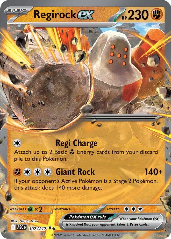 Regirock ex (107/217) [Mega Evolution: Ascended Heroes] | Chromatic Games