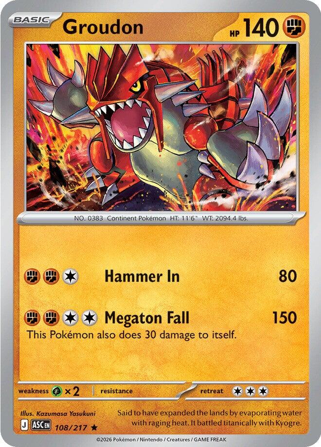 Groudon (108/217) [Mega Evolution: Ascended Heroes] | Chromatic Games