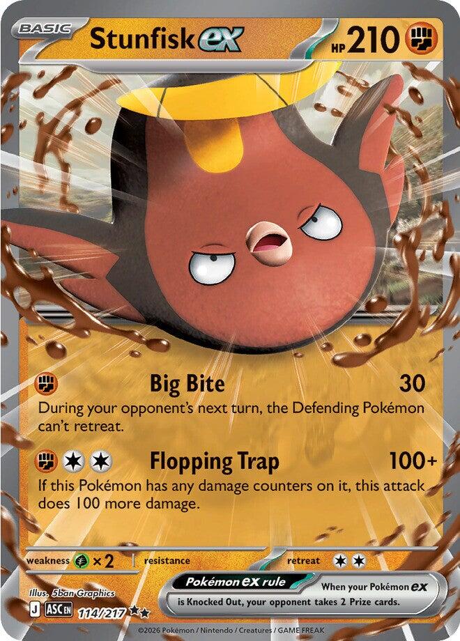 Stunfisk ex (114/217) [Mega Evolution: Ascended Heroes] | Chromatic Games