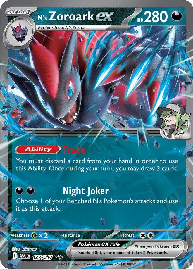 N's Zoroark ex (137/217) [Mega Evolution: Ascended Heroes] | Chromatic Games