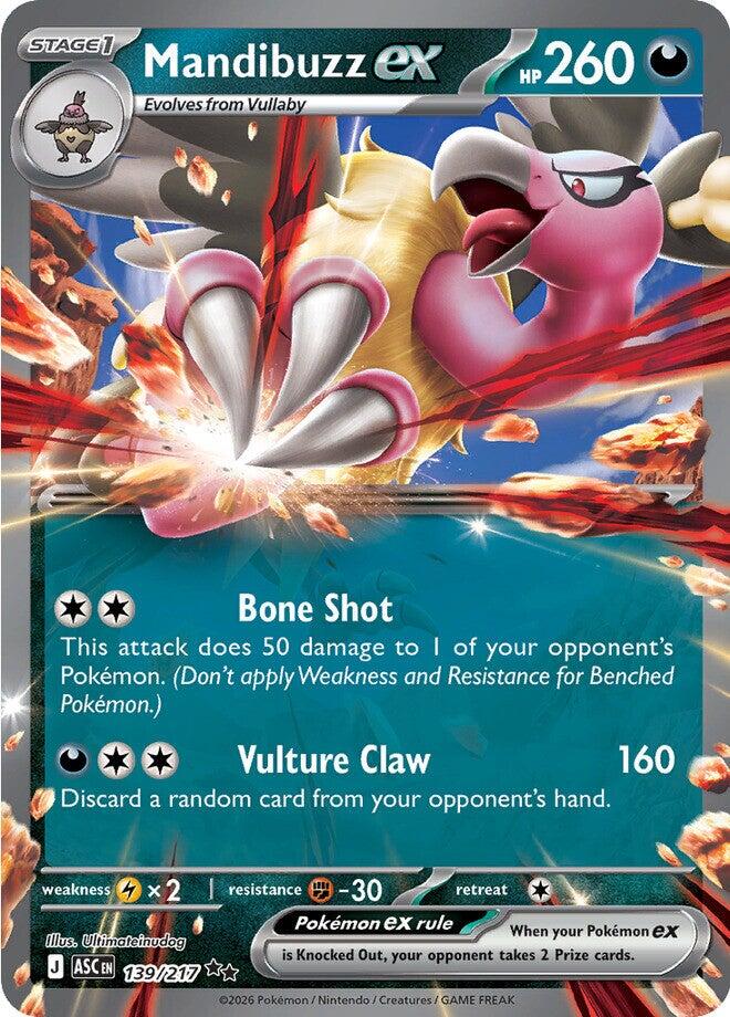 Mandibuzz ex (139/217) [Mega Evolution: Ascended Heroes] | Chromatic Games