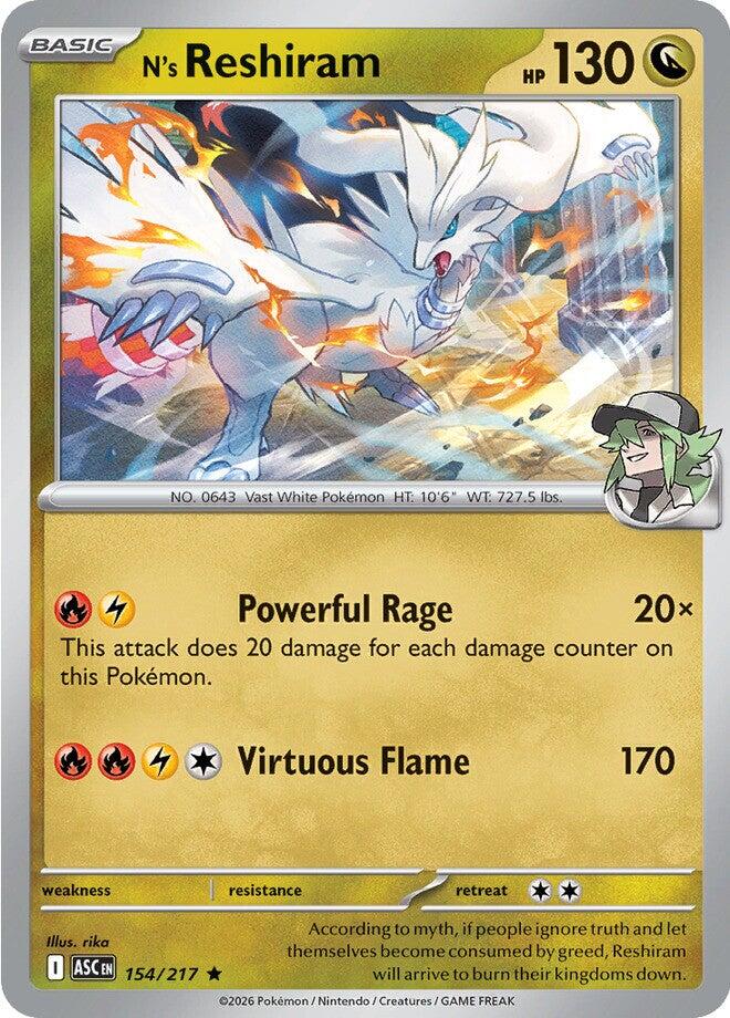 N's Reshiram (154/217) [Mega Evolution: Ascended Heroes] | Chromatic Games