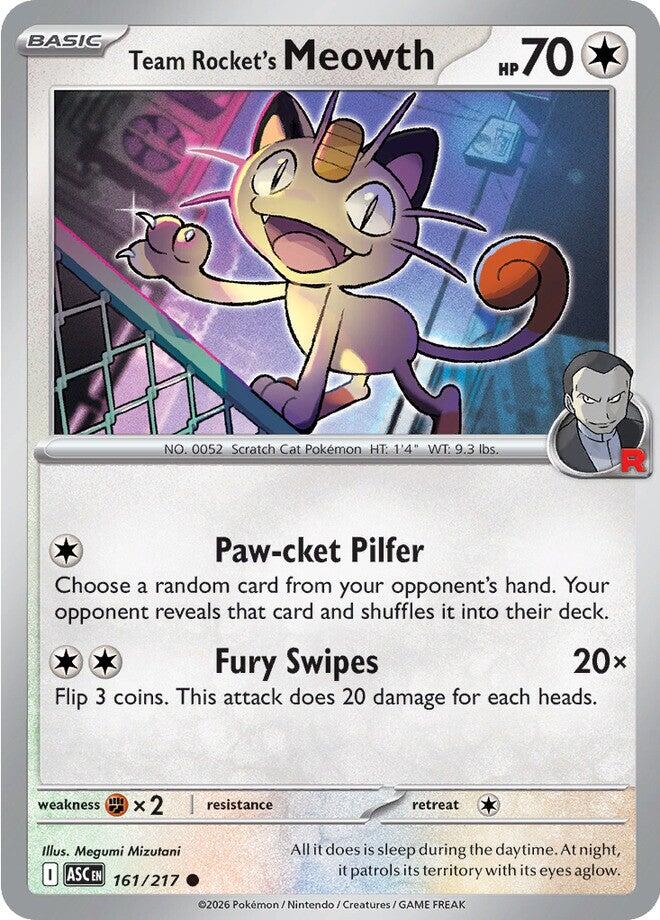 Team Rocket's Meowth (161/217) [Mega Evolution: Ascended Heroes] | Chromatic Games