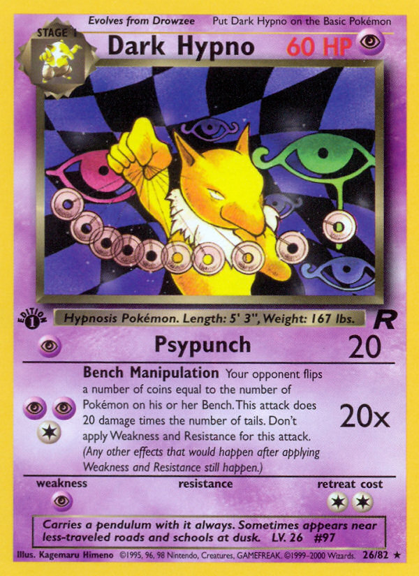 Dark Hypno (26/82) [Team Rocket 1st Edition] | Chromatic Games